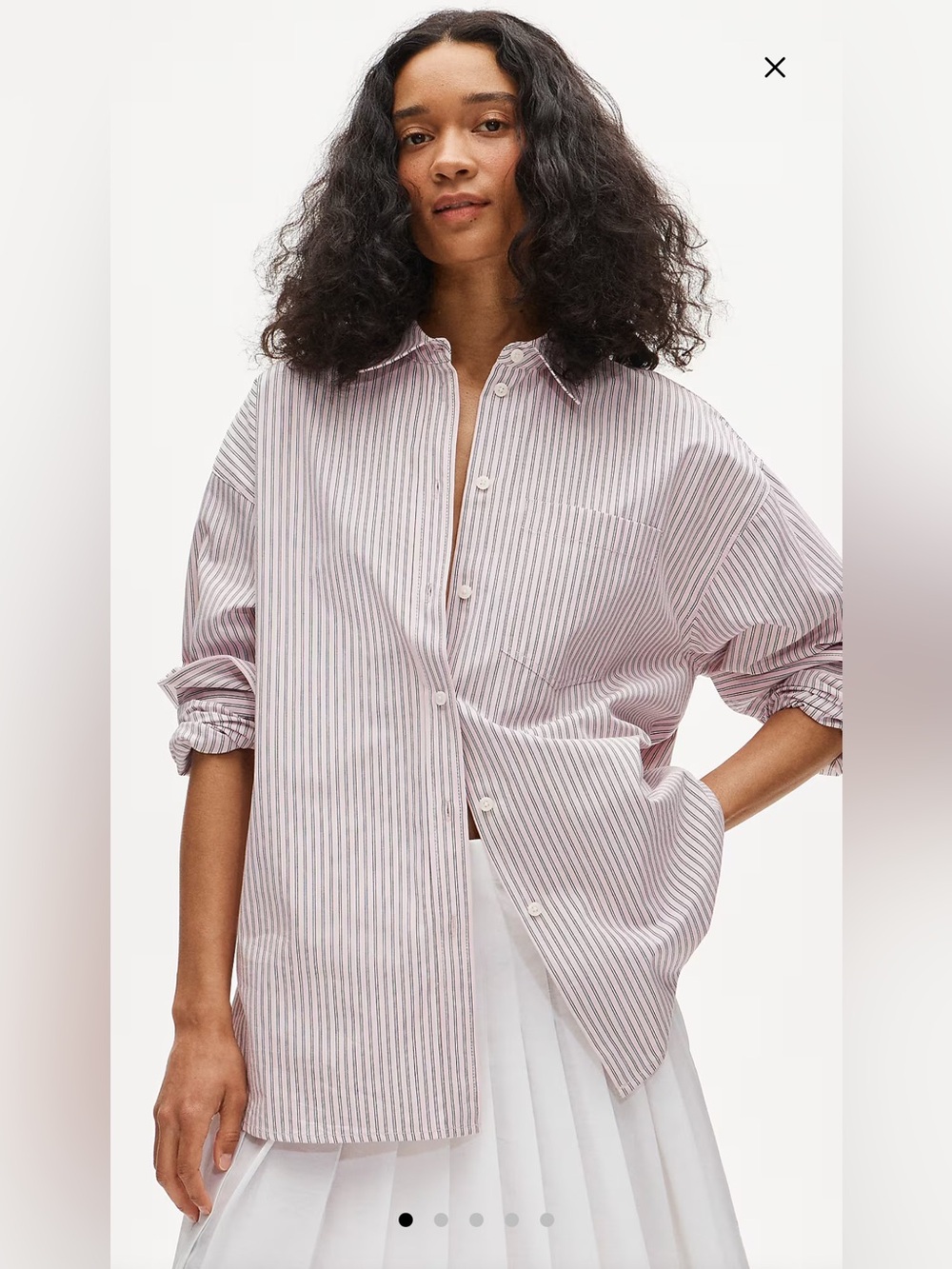 J. Crew Étienne oversized shirt in striped cotton poplin
